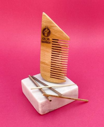 Peigne pour barbe "Triangle" - Bois de hêtre - Ca va barber!