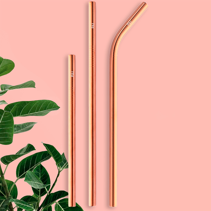 Paille Courbée Rose Gold – PAI – Cozy Bee