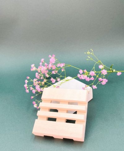 Porte-savon carré en bois – 3 traits - L'esperluète