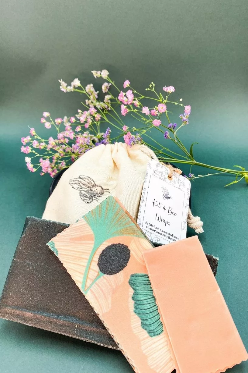 KIT "Je fabrique mes bee wraps" Collection Gingko - Bee Bohème – Image 1