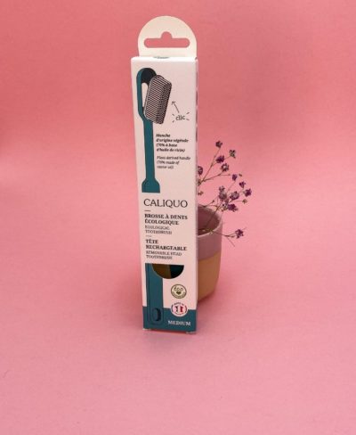 Brosse à dents rechargeable bioplastique Caliquo Bleu turquoise - Caliquo