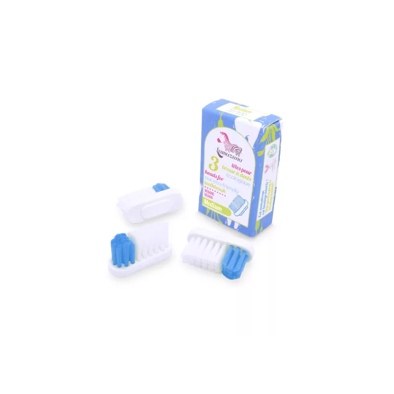 Recharge 3 têtes de brosse à dents Medium - Lamazuna