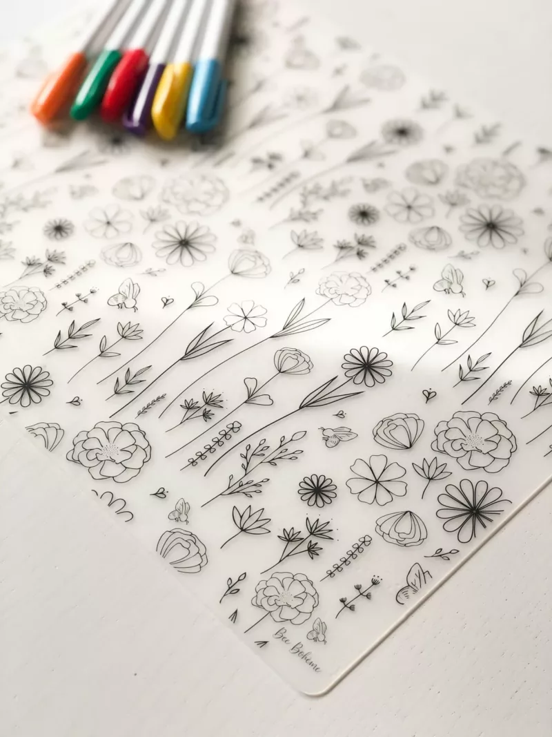 Coloriage lavable BOHÈME X Les yeux fripons - BeeBohème