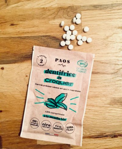 Dentifrice à croquer à la menthe bio - Paos