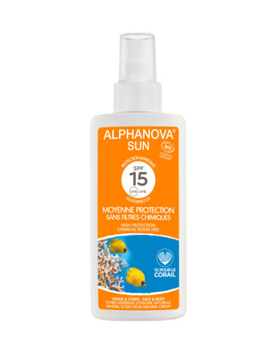 Crème solaire bio adultes moyenne protection SPF 15 - Alphanova