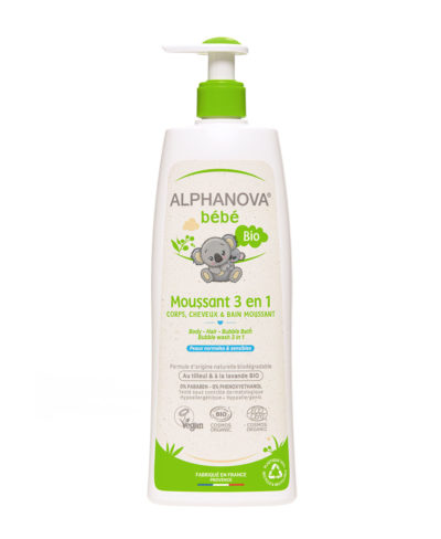 Moussant 3 en 1 bain bébé bio | Alphanova bébé