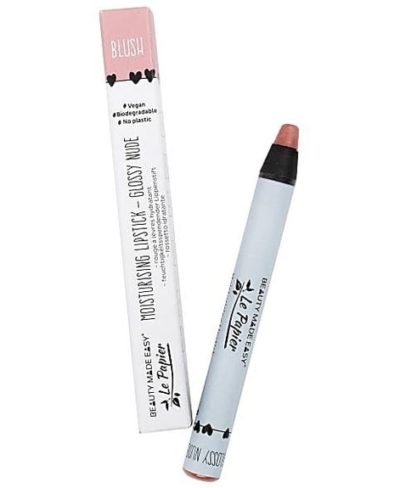 Rouge à lèvres hydratant - Glossy Nude - BLUSH - Le papier - Beauty Made Easy