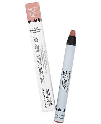 Rouge à lèvres hydratant - Glossy Nude - DUSTY ROSE - Le papier - Beauty Made Easy