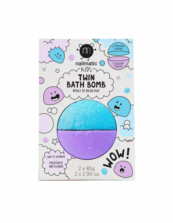 Boule de bain Duo - Bleu + Violet - Nailmatic – Image 1