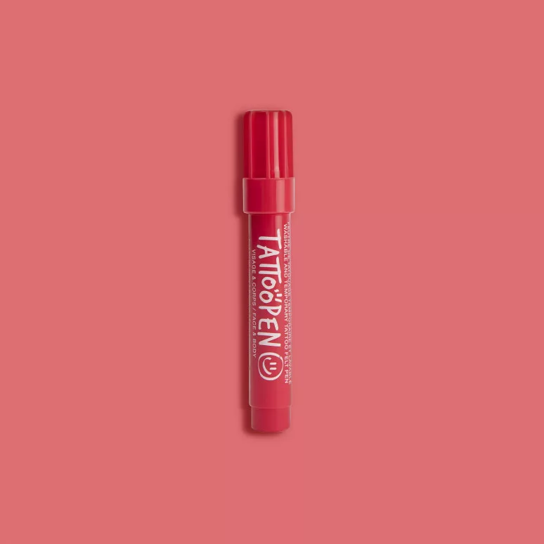 Tattoopen - Feutre de tatouage temporaire - Rouge - Nailmatic