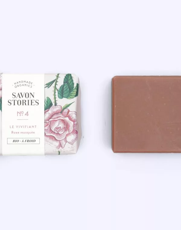 N°4 Le Vivifiant - Savon Bio & Naturel à l’Argile et Rose - Savon Stories – Image 2