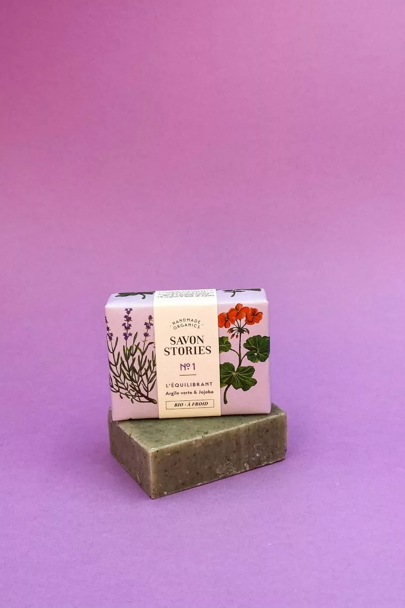 N°1 L’Équilibrant - Savon Bio & Naturel Argile Verte - Savon Stories – Image 3