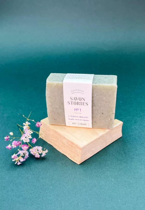 N°1 L’Équilibrant - Savon Bio & Naturel Argile Verte - Savon Stories – Image 4