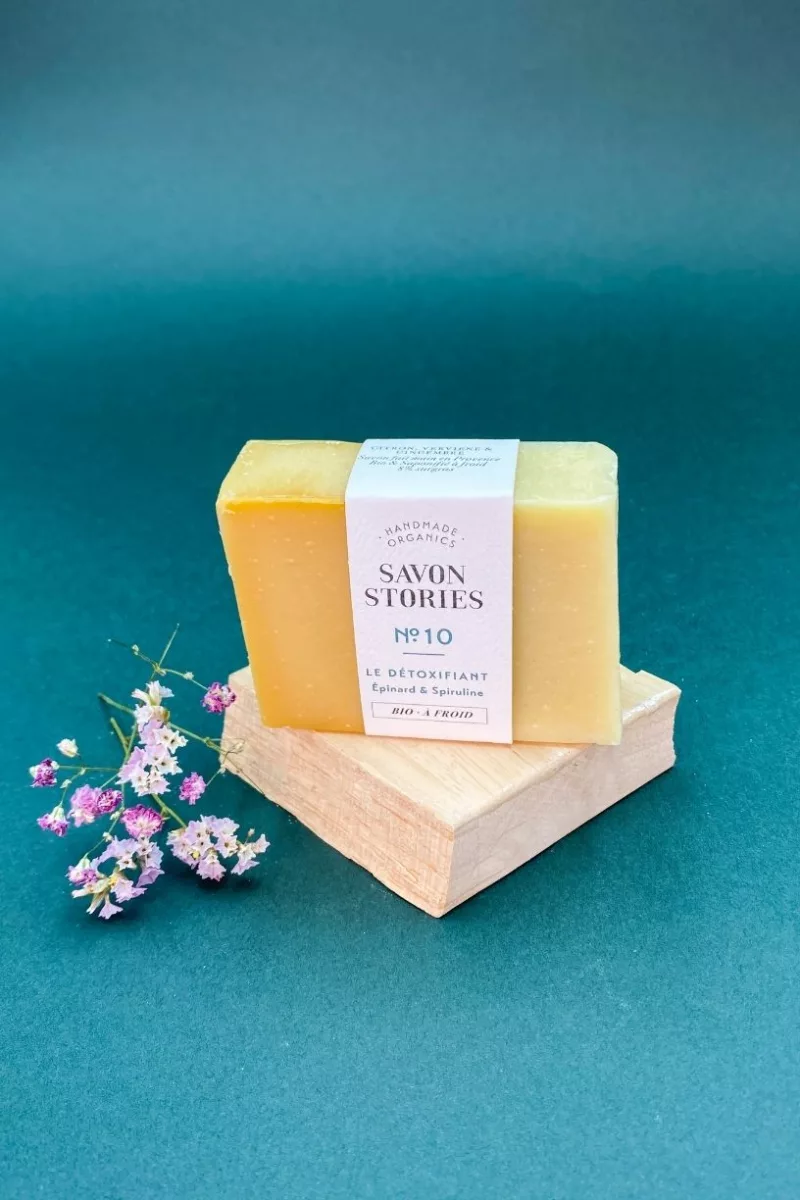 N°10 Le Détoxifiant - Savon Bio & Naturel Détox Épinard - Savon Storie