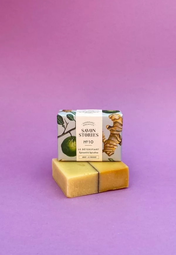 N°10 Le Détoxifiant - Savon Bio & Naturel Détox Épinard - Savon Storie – Image 4