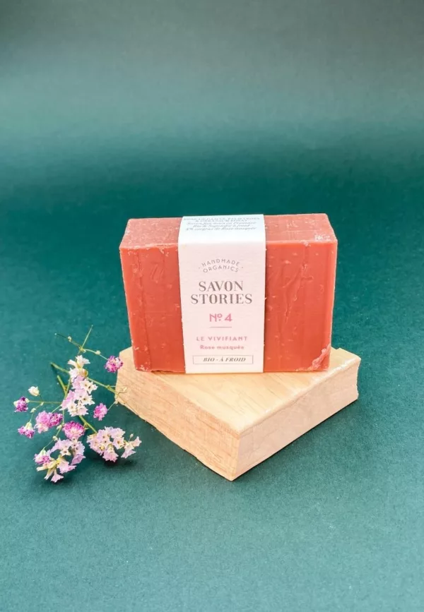 N°4 Le Vivifiant - Savon Bio & Naturel à l’Argile et Rose - Savon Stories – Image 3