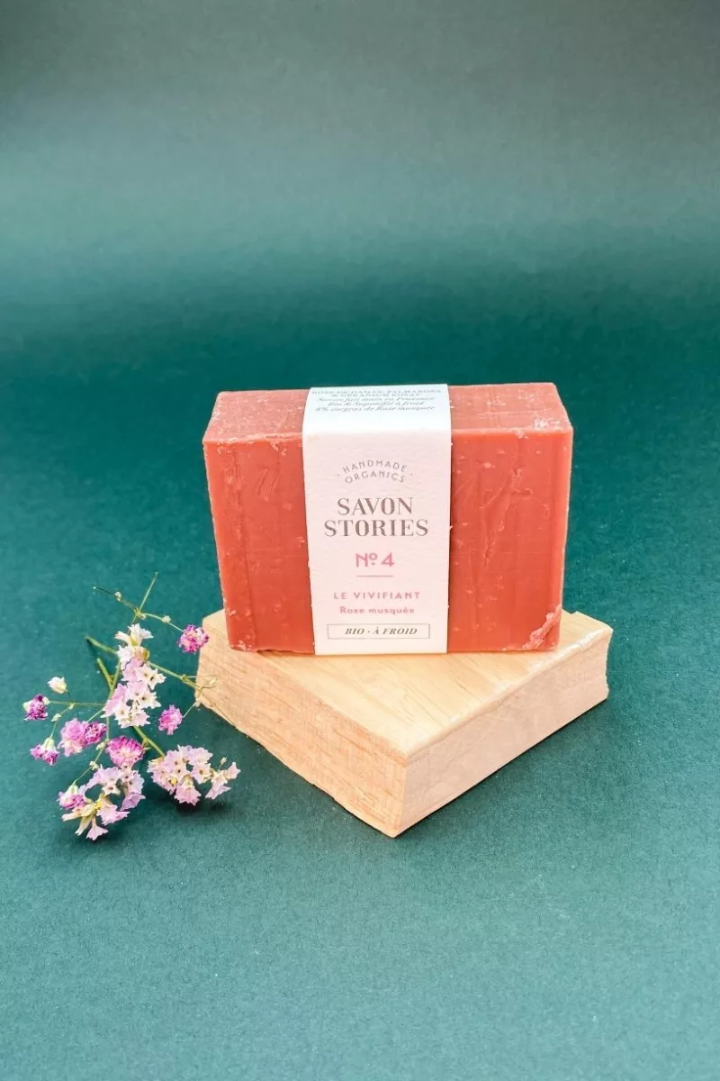 N°4 Le Vivifiant - Savon Bio & Naturel à l’Argile et Rose - Savon Stories