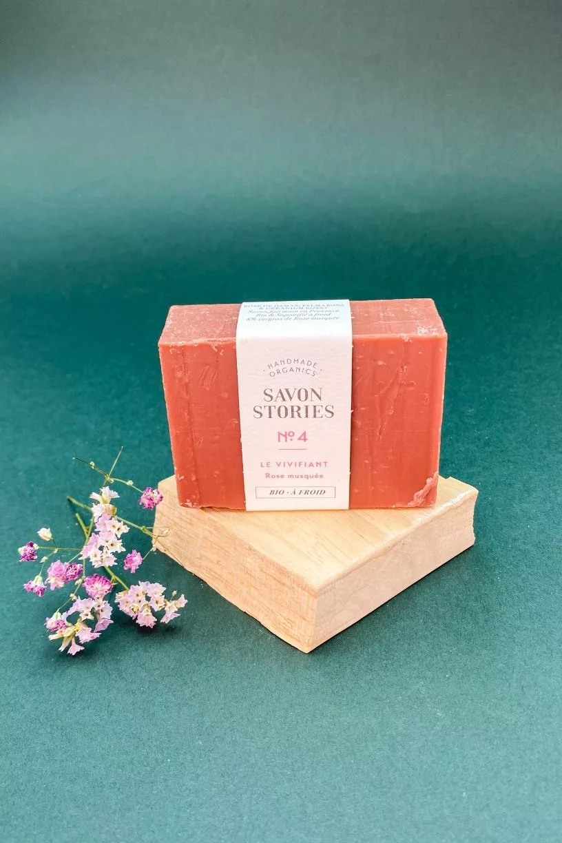 N°4 Le Vivifiant - Savon Bio & Naturel à l’Argile et Rose - Savon Stories – Image 3