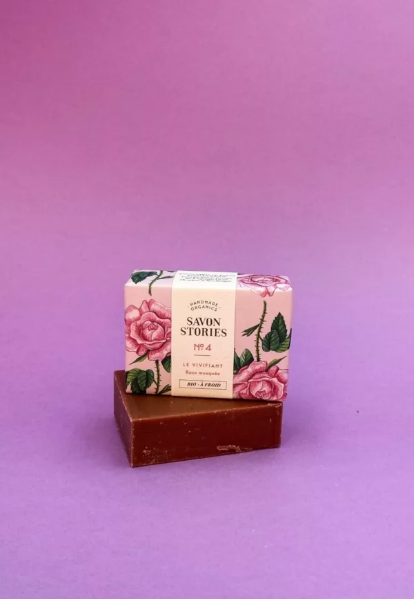 N°4 Le Vivifiant - Savon Bio & Naturel à l’Argile et Rose - Savon Stories – Image 4