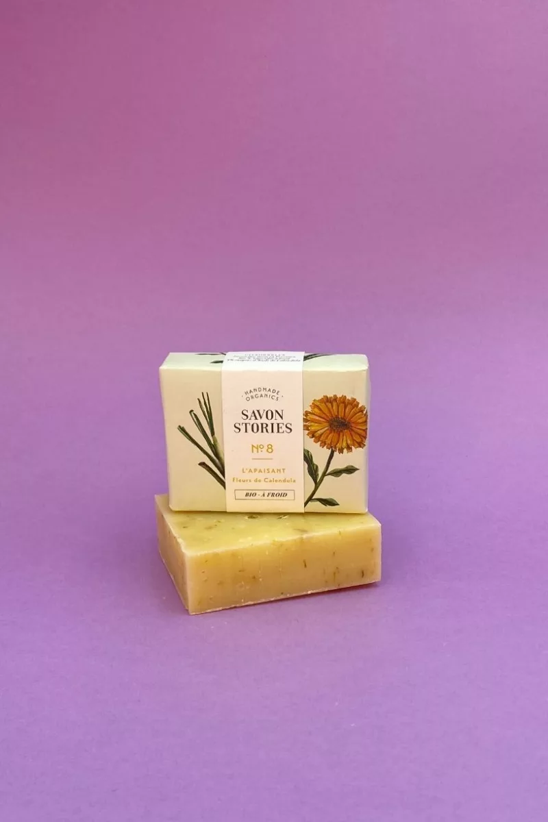 N°8 L’Apaisant- Savon Bio & Naturel Citronnelle et Calendula - Savon Stories
