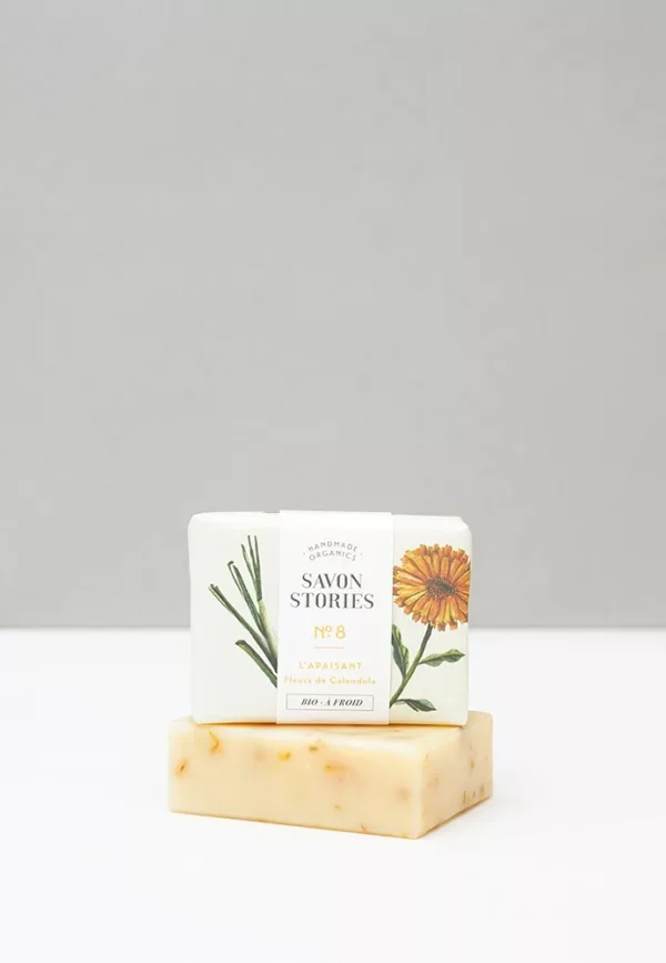N°8 L’Apaisant- Savon Bio & Naturel Citronnelle et Calendula - Savon Stories – Image 3