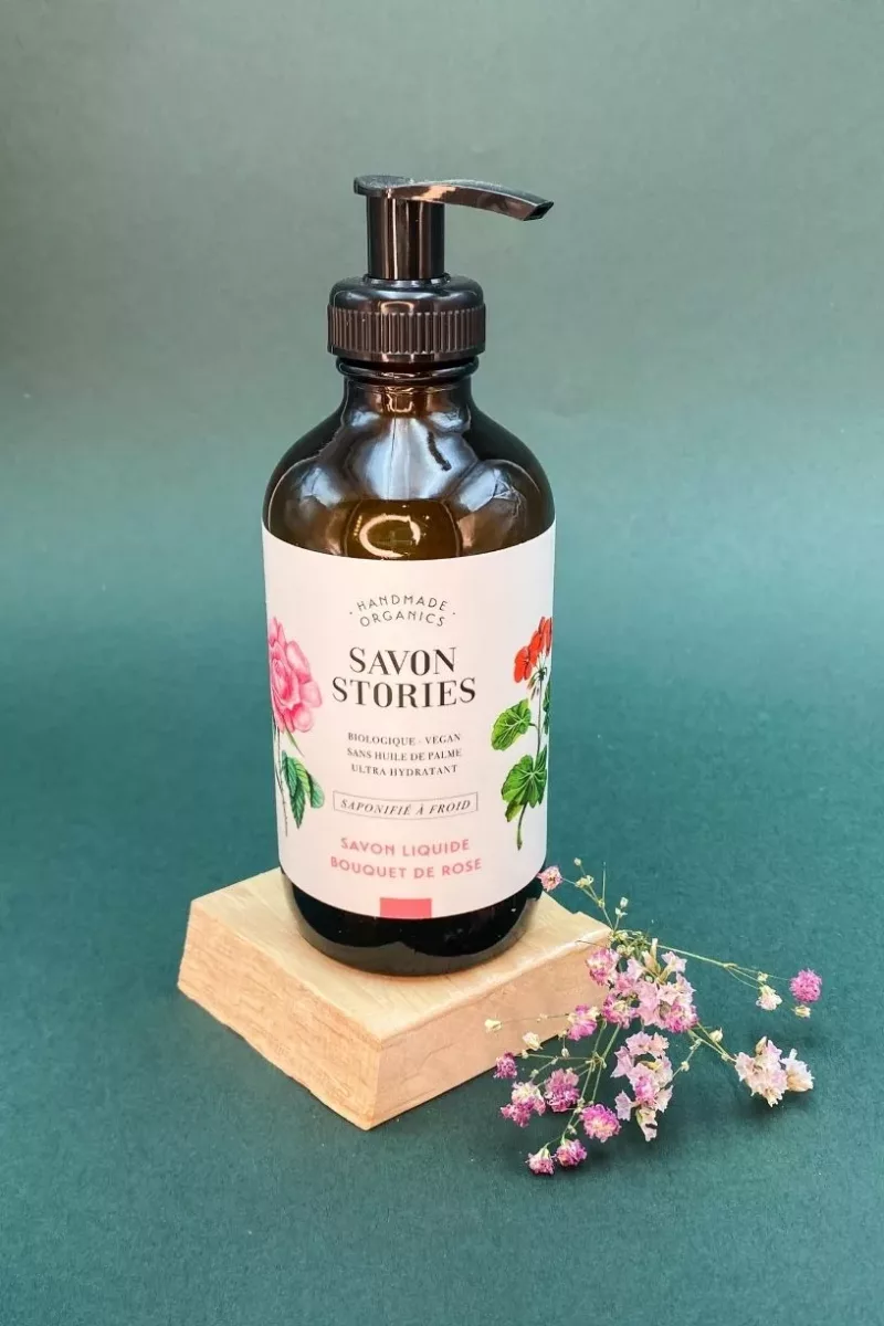 SAVON LIQUIDE BIO - BOUQUET DE ROSE - Savon Stories