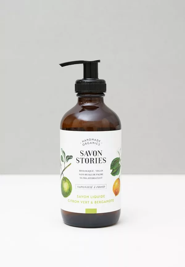 SAVON LIQUIDE BIO - CITRON VERT & BERGAMOTE - Savon Stories – Image 1