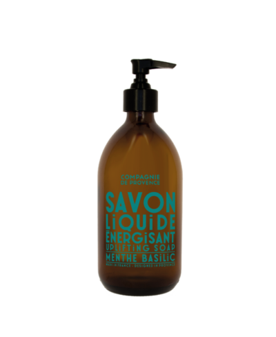 SAVON LIQUIDE DE MARSEILLE ÉNERGISANT 495ml - MENTHE BASILIC - Compagnie de Provence