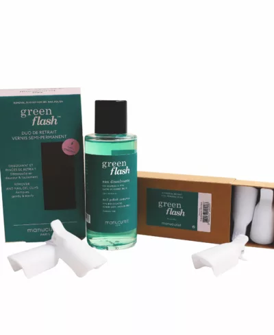 Duo Eau dissolvante Green Flash & Pinces de retrait - Manucurist – Image 2