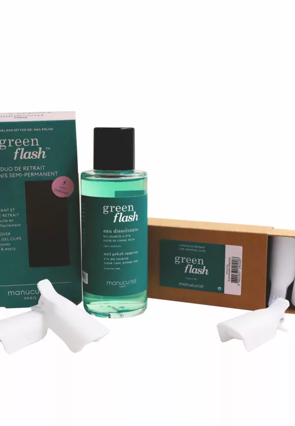 Duo Eau dissolvante Green Flash & Pinces de retrait – Image 2