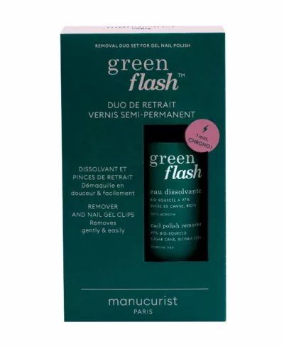 Duo Eau dissolvante Green Flash & Pinces de retrait - Manucurist – Image 1