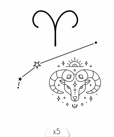 Tatouage éphémère : Bélier - Sioou – Image 1