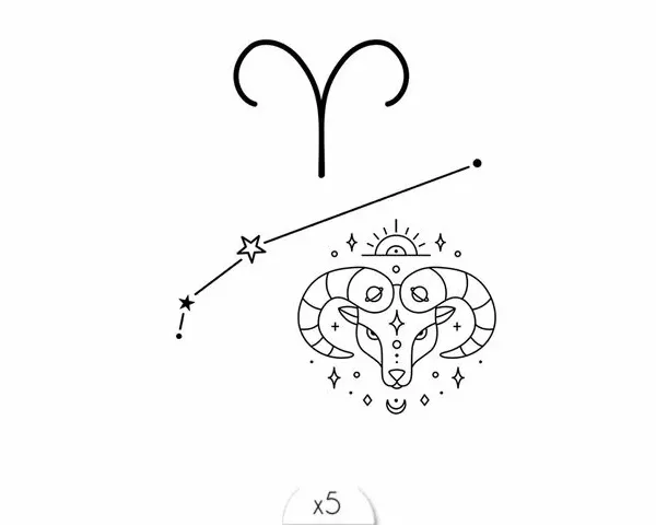 Tatouage éphémère : Bélier - Sioou – Image 1