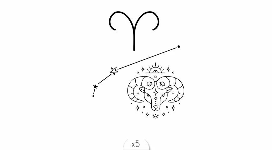 Tatouage éphémère : Bélier - Sioou – Image 1