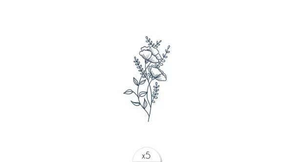 Tatouage éphémère : Floral - Sioou