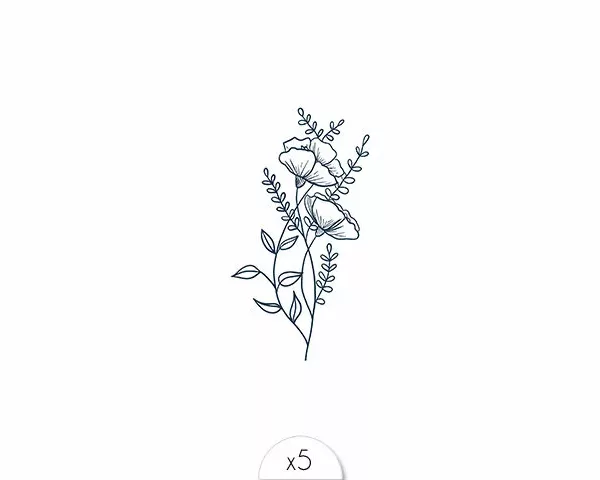 Tatouage éphémère : Floral - Sioou – Image 1