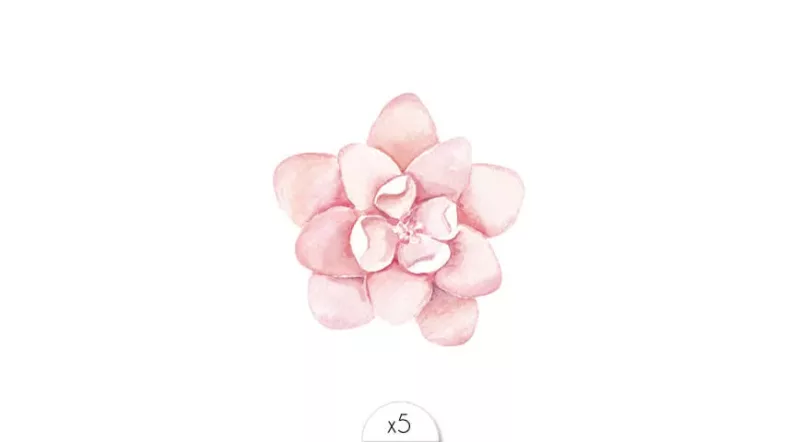 Tatouage éphémère : Fleur rose - Sioou