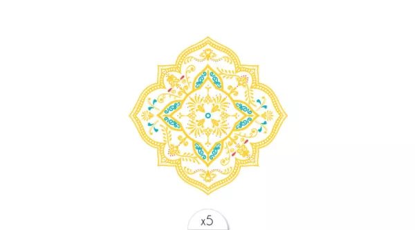 Tatouage éphémère : Mandala Azulejos - Sioou