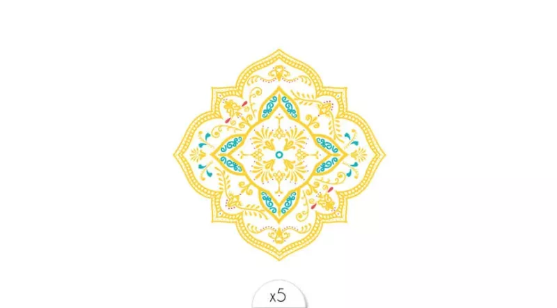 Tatouage éphémère : Mandala Azulejos - Sioou