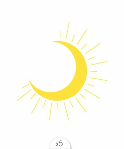Tatouage éphémère : Lune Dorée - Sioou