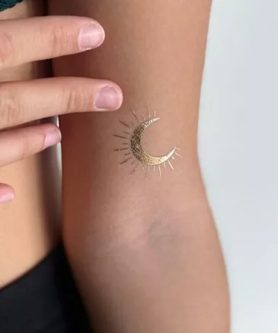 Tatouage éphémère : Lune Dorée - Sioou – Image 2
