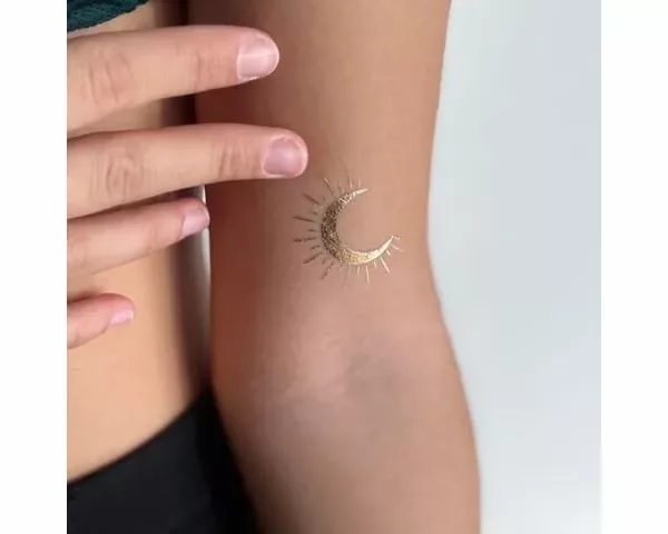 Tatouage éphémère : Lune Dorée - Sioou – Image 2