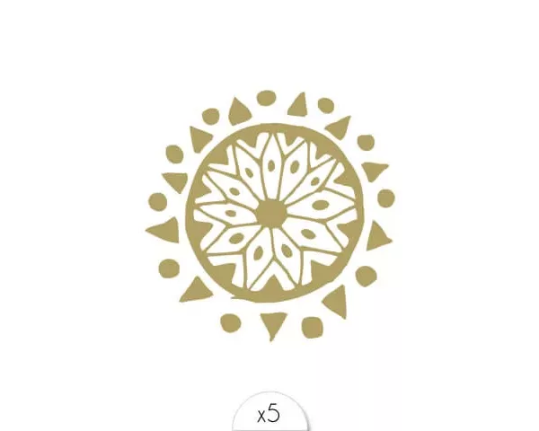 Tatouage éphémère : Mandala Or - Sioou – Image 1