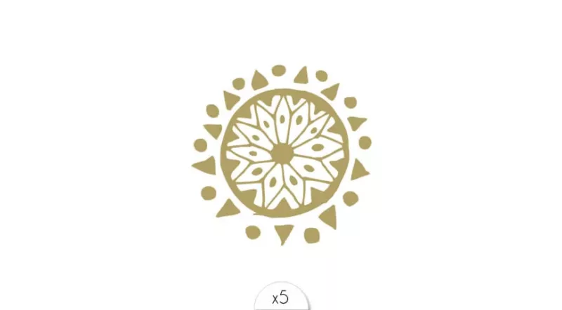 Tatouage éphémère : Mandala Or - Sioou