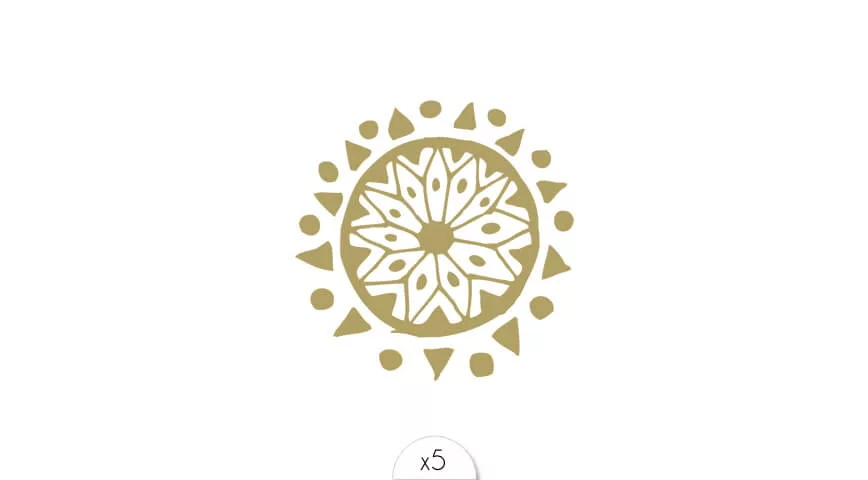 Tatouage éphémère : Mandala Or - Sioou – Image 1