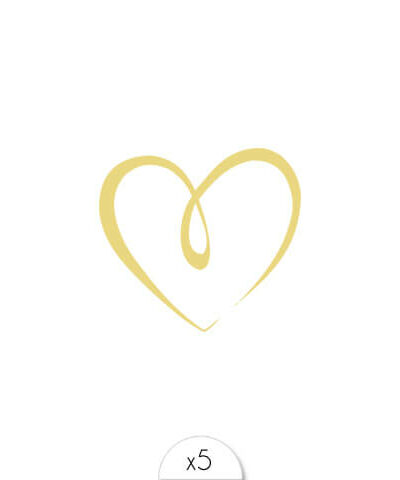 Tatouage éphémère : Coeur Doré - Sioou