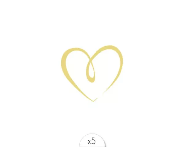Tatouage éphémère : Coeur Doré - Sioou – Image 1
