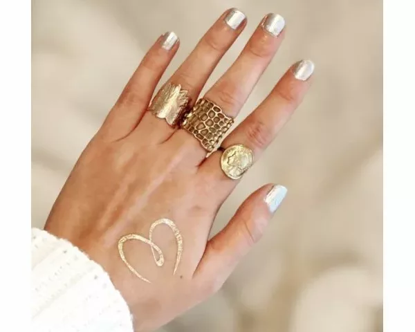 Tatouage éphémère : Coeur Doré - Sioou – Image 2