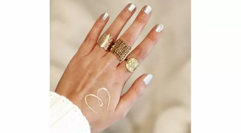 Tatouage éphémère : Coeur Doré - Sioou