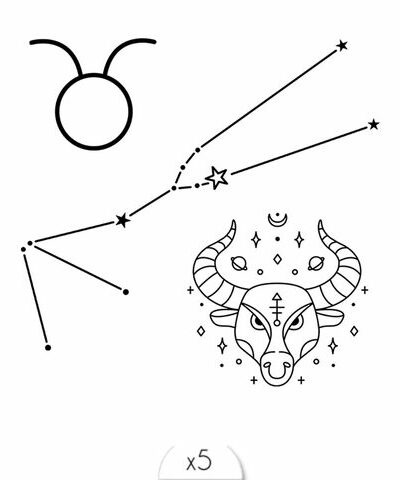 Tatouage éphémère : Taureau - Sioou